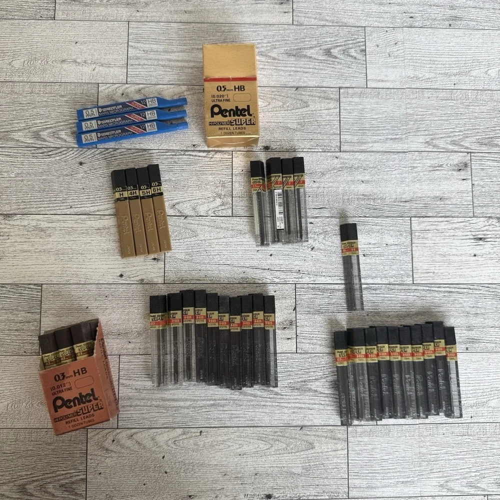 Lead Refills Super Hi Polymer Large Lot 47 Pentel Tubes + 3 Staedtler‎ Tubes